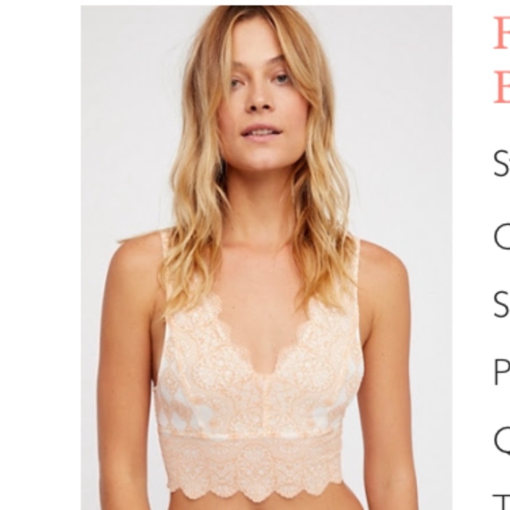 Free People Lace Crop Tank XS